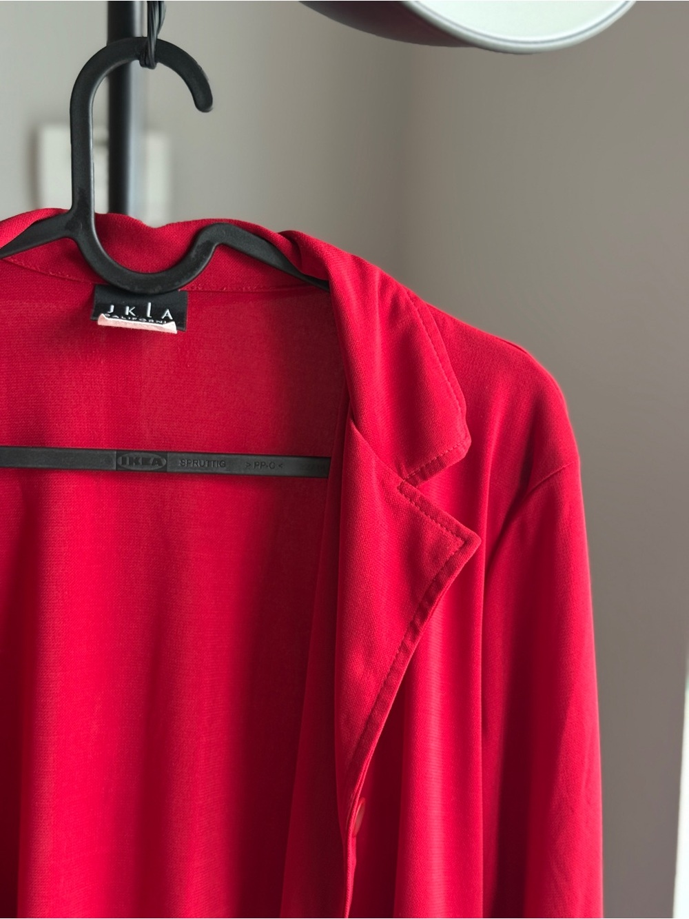 JKLA Red Open Front Blazer Cardigan